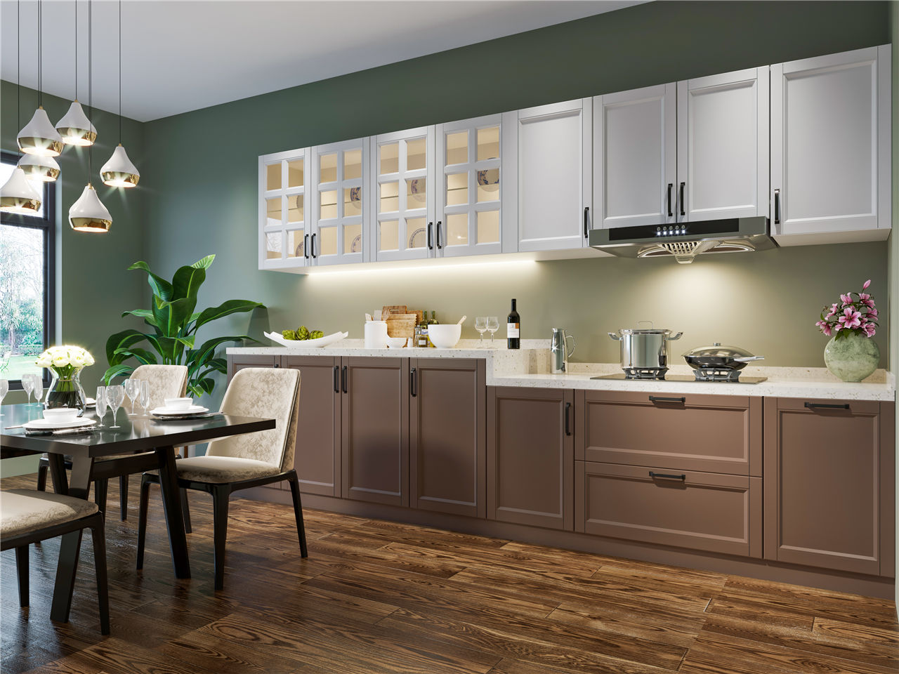 清新茶韵生态板-板材全屋定制案例